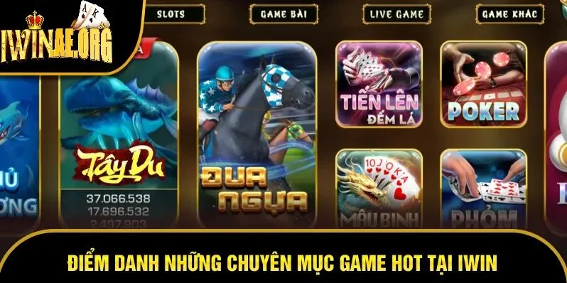 Top trò chơi hấp dẫn nhất tại cổng game bài Iwin club